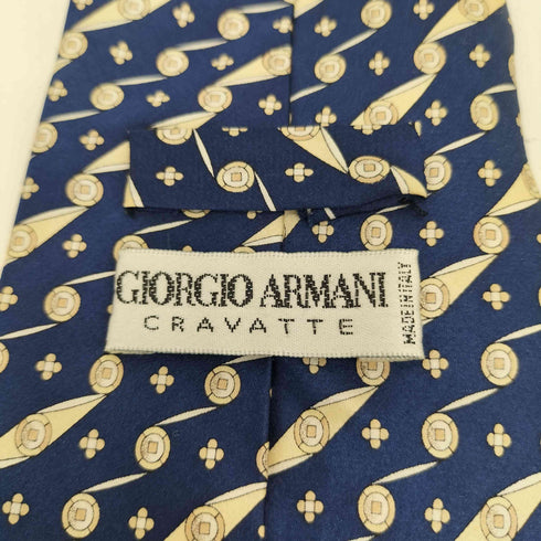ジョルジオアルマーニ Giorgio Armani 総柄デザイン シルクネクタイ メンズ